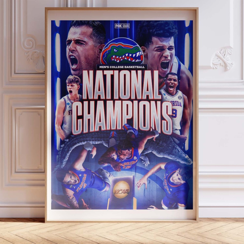 Florida Gators National Champions Poster Wall Art A0 Large Print Decor Sports