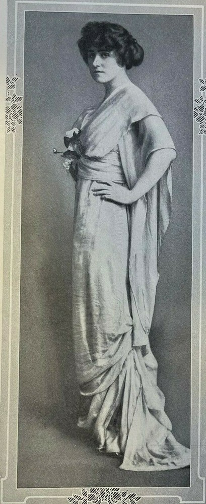 1914 Vintage Magazine Illustration English Actress Ivy Troutman