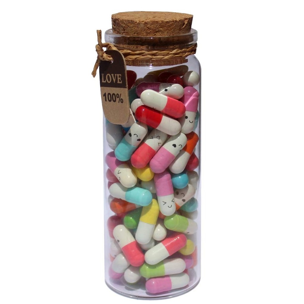 Valentines Day Gifts Her Him Boyfriend Girlfriend Capsule Notes in a Glass Bo...