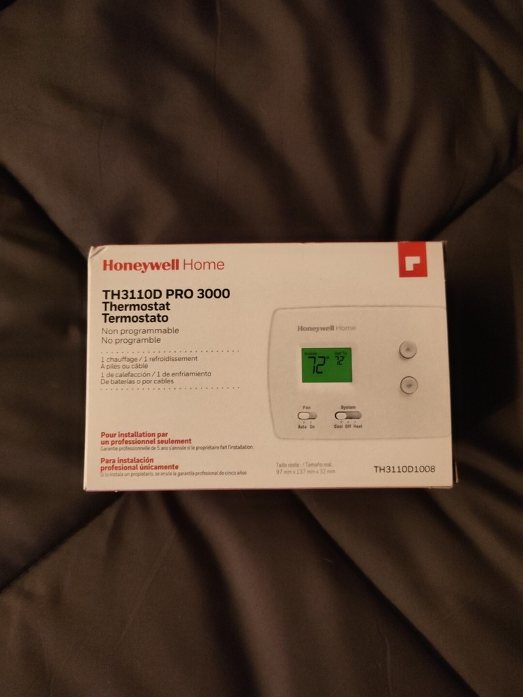 Honeywell TH3110D1008 Pro Non-Programmable Digital Thermostat White Brand New