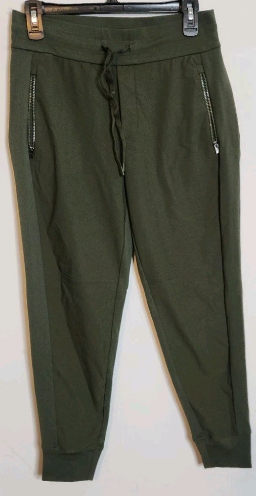 Athleta Trekkie North Jogger Olive Green Stretch Nylon Pants! 6P Excellent