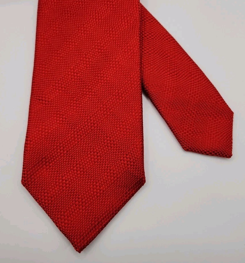 Cremieux Signature Red Woven Silk Tie 60