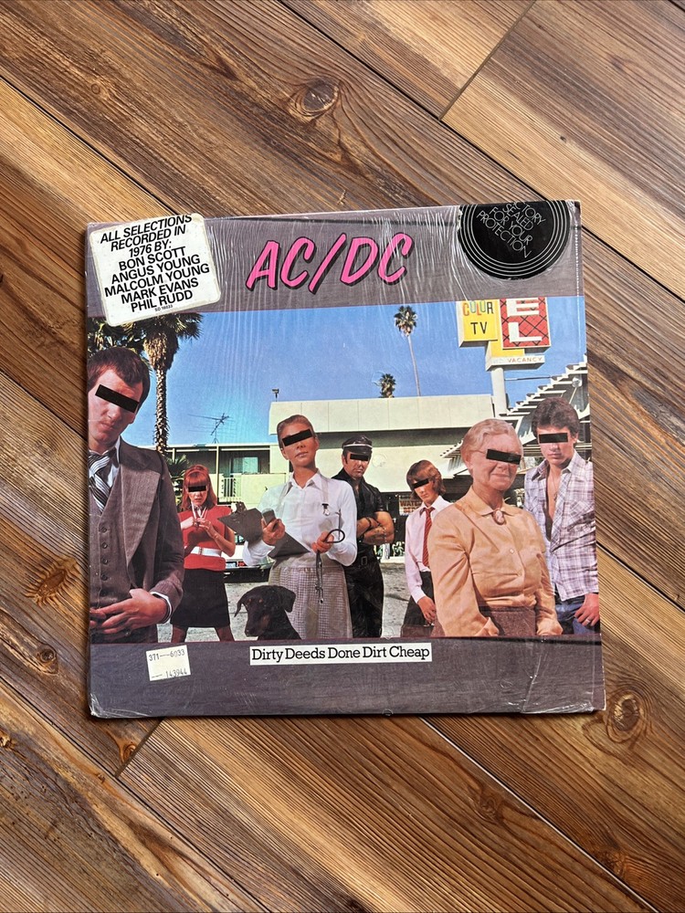 AC DC Dirty Deeds Done Dirt Cheap 1981 US 1st Press LP Sealed Hype Sticker-image