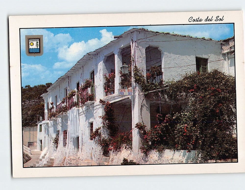 Postcard Typical Andalusian House Costa Del Sol Spain