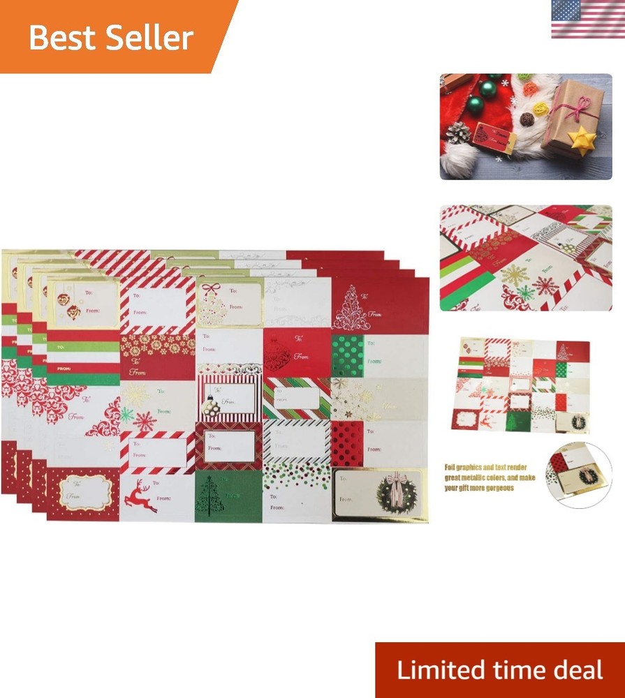 Christmas Sticker Labels,Self Adhesive Gift Stickers Holiday Gift Name Decals...