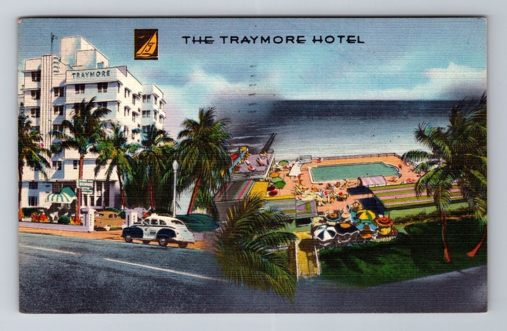 Miami Beach FL-Florida, Traymore Hotel, Advertising, Vintage c1956 Postcard