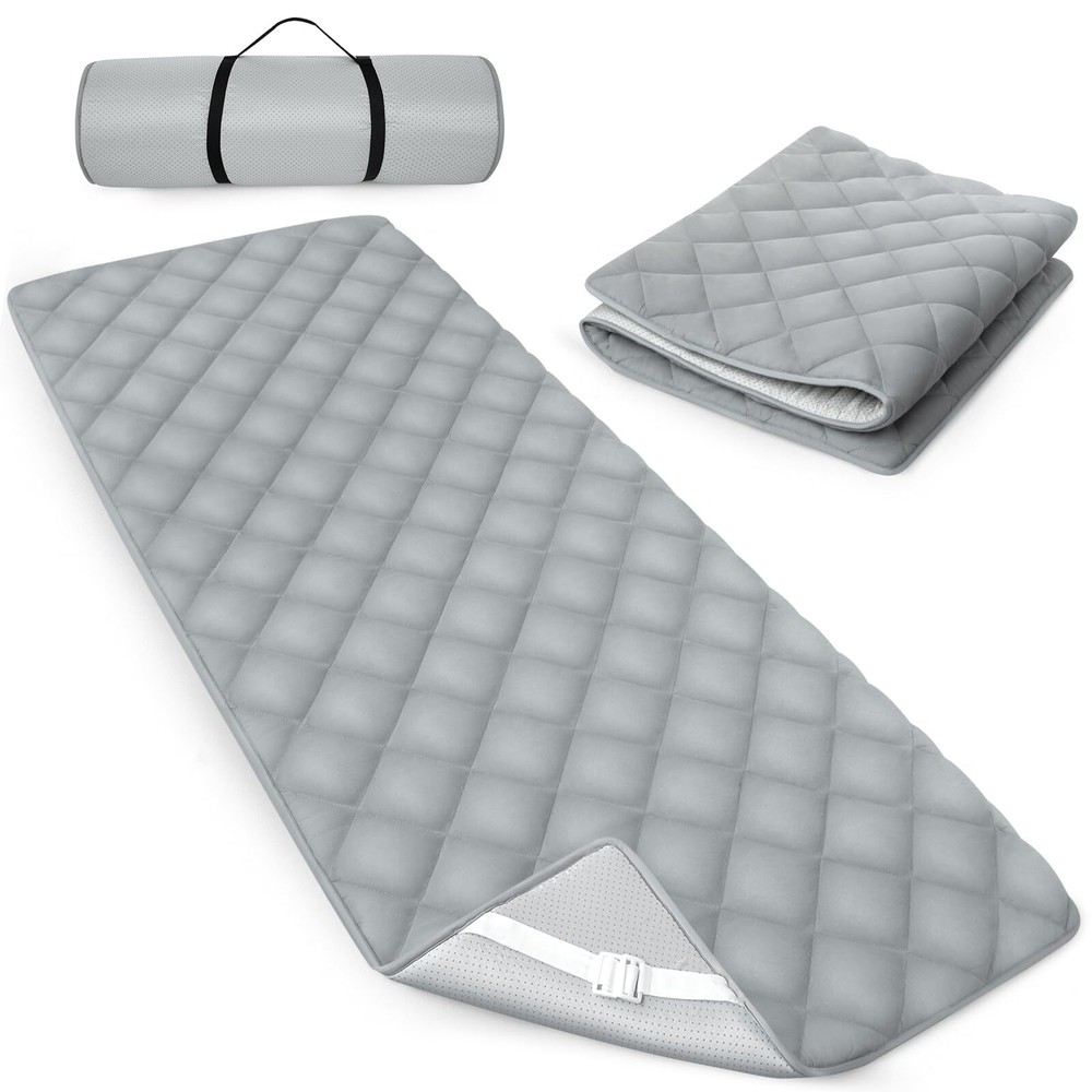 Cot Mattress Topper Pad Quilted, Foam Camping Cot Mattress Pad Non-Slip Super...