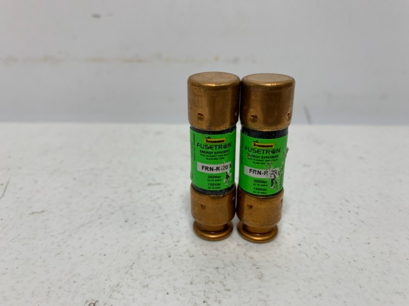 Cooper Bussmann FRN-R-20 Fuse 20A 250V Time-Delay (lot of 2)