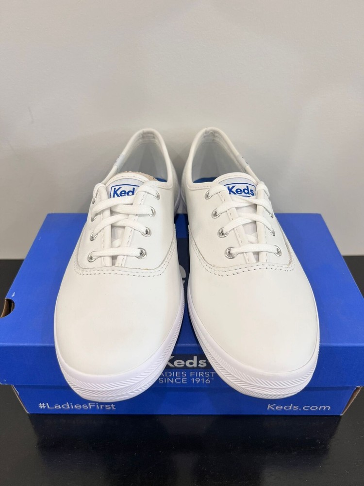 Keds Womens Champion White Leather Sneaker 11