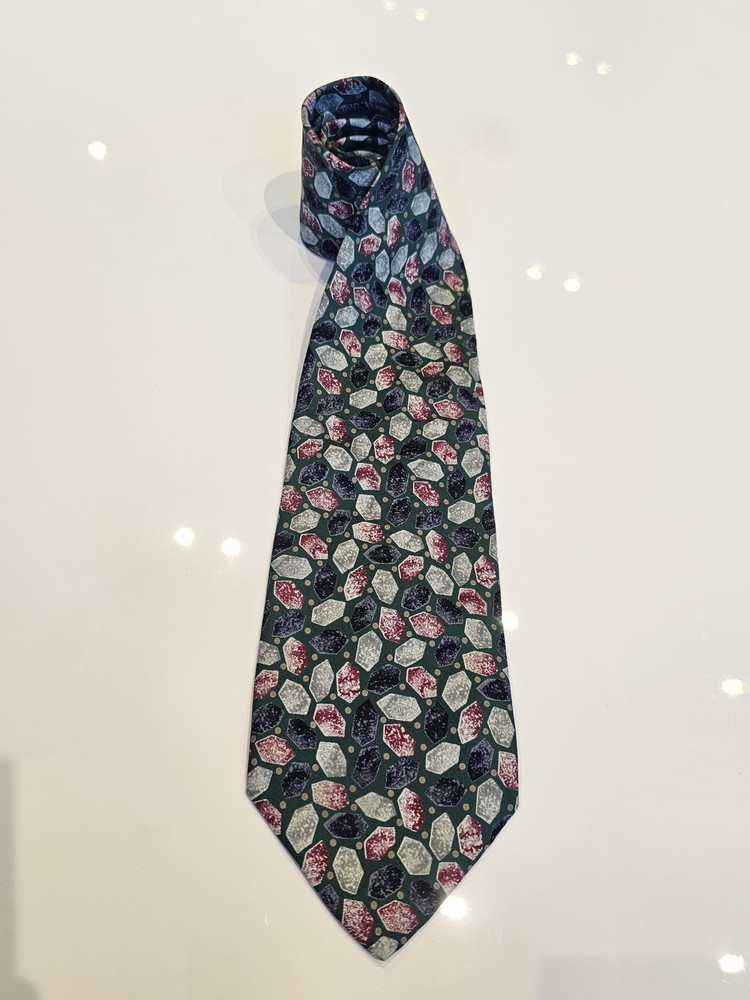 Robert Talbott Studio Men's Silk Tie Geometric Multicolor Pattern Made In USA