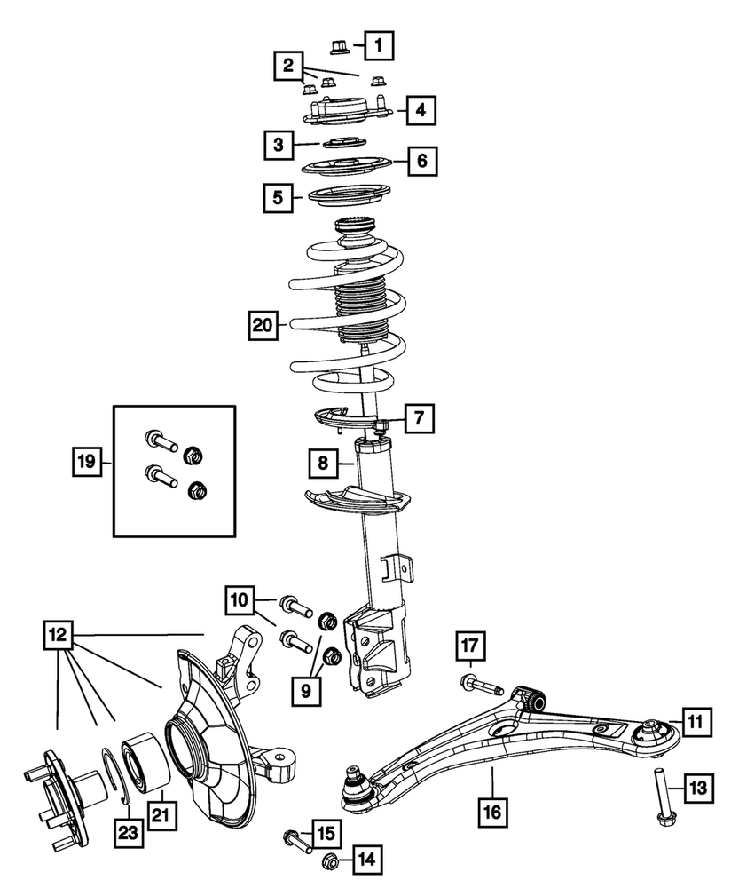 Genuine Mopar 6508262AA Knurled Replacement Bolt  