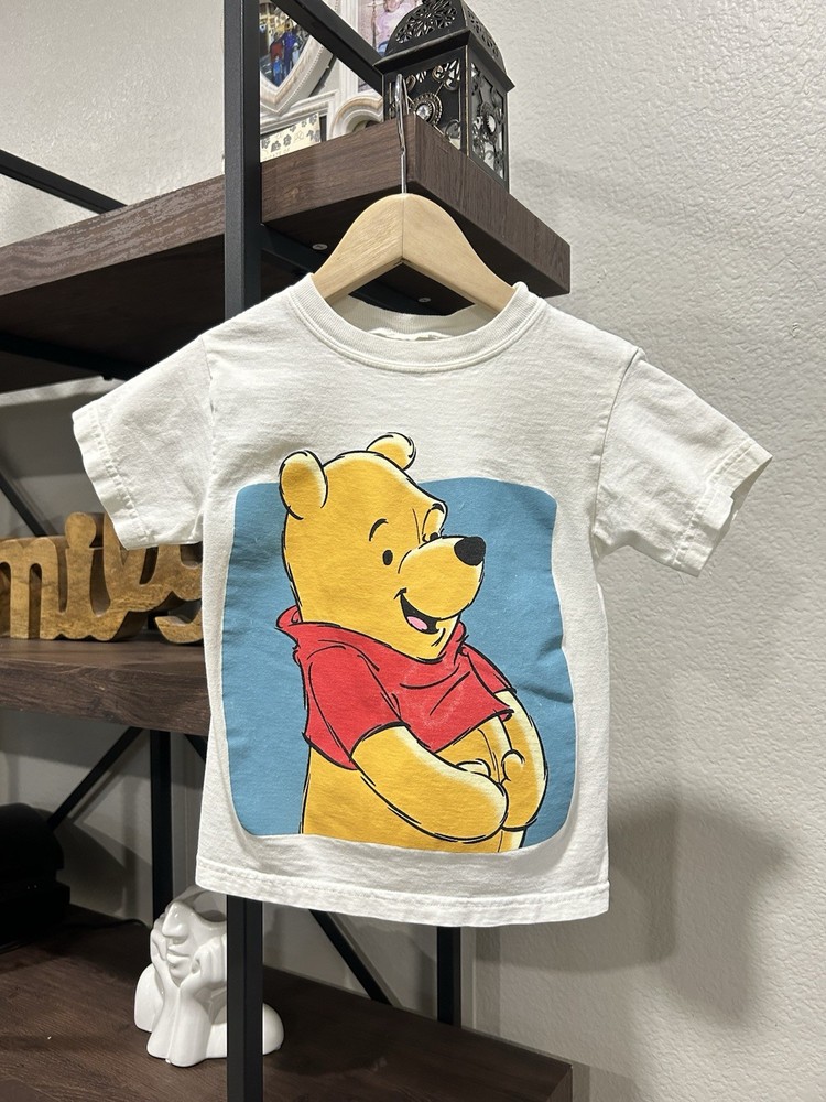 Vtg 90s Winnie the Pooh Big Face Graphic T-Shirt Disney 3T/4T