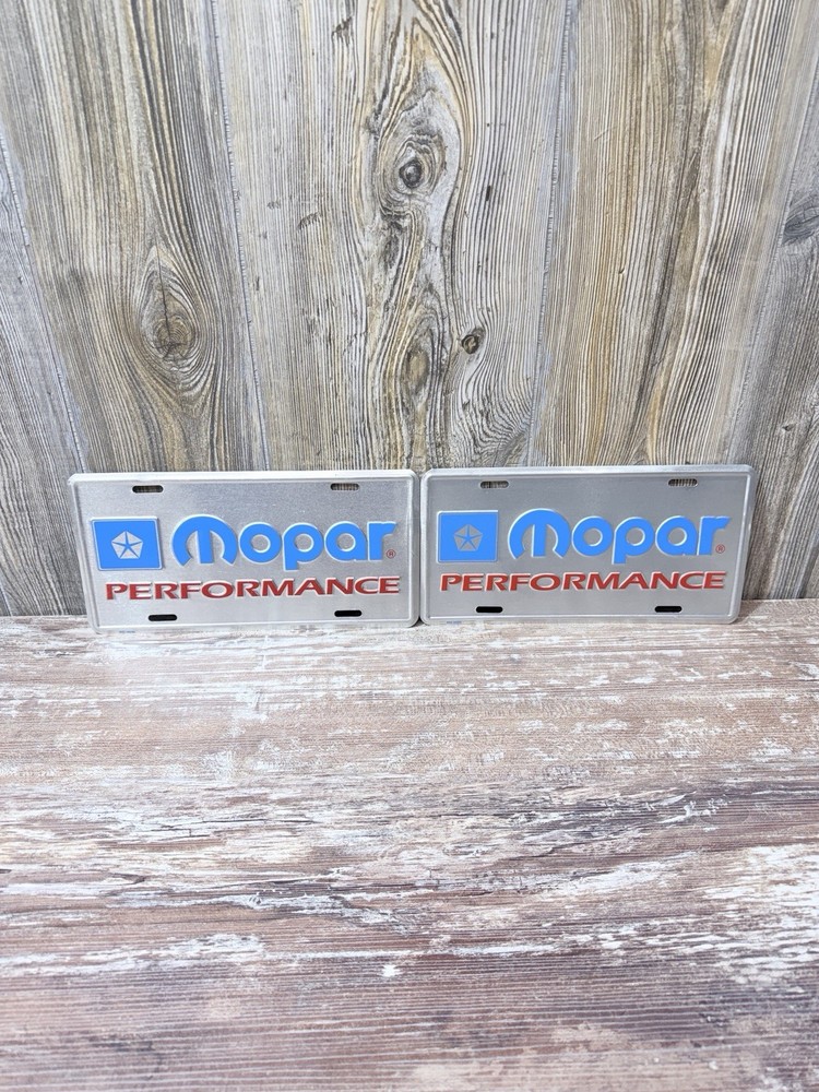 2 Vintage Mopar Performance Booster License Plates Dodge Plymouth Chrysler
