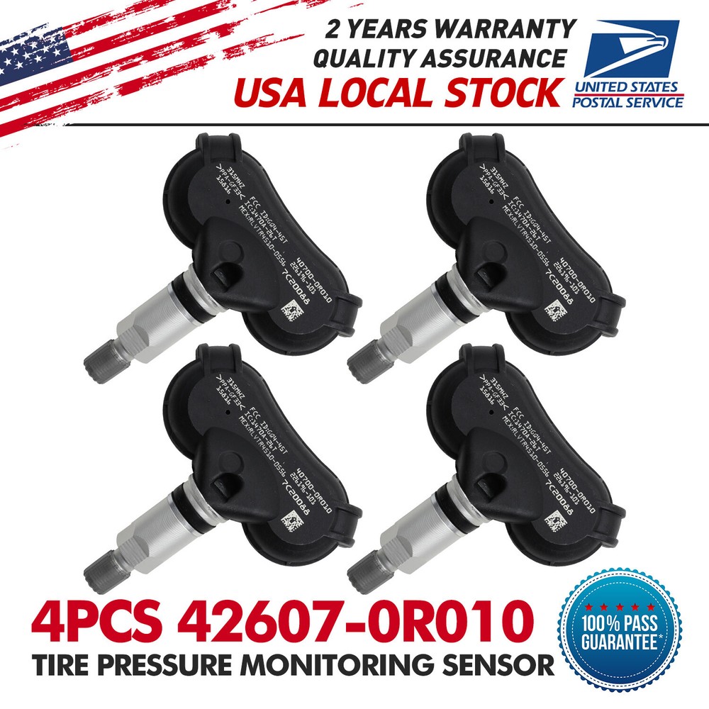 TPMS Sensor for Toyota RAV4 2014-2019 Tire Pressure Monitoring System 42607-0R010 Set of 4