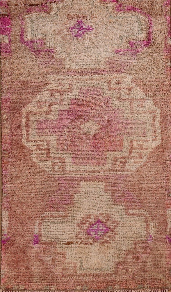 Tribal Handmade Wool Anatolian Oriental Foyer Rug Accent Vintage Carpet 2x3