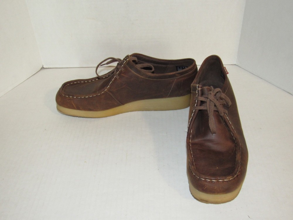CLARKS ORIGINALS Wallabee Brown Leather Beeswax Shoes Womens Size 12 M