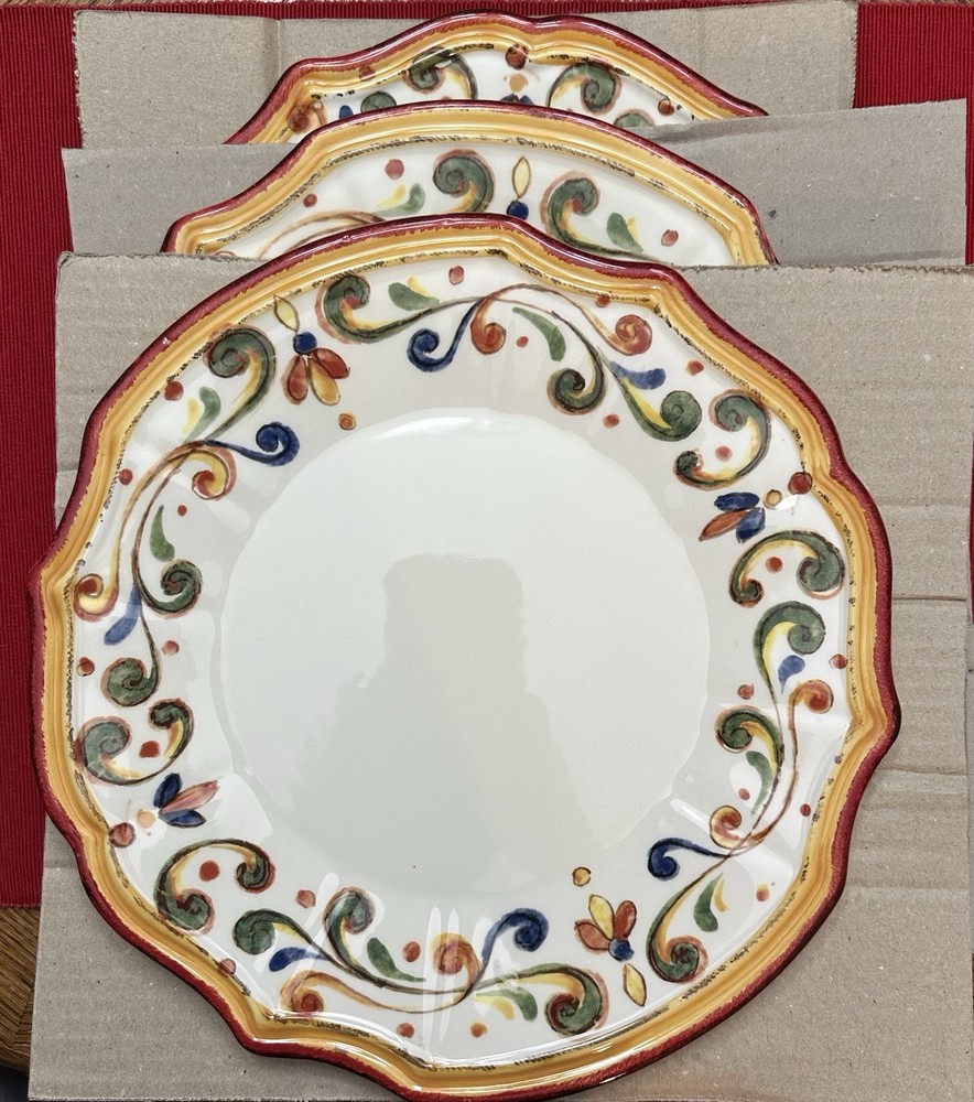 Set of 3 Sur La Table Francesca Dinner Plates 11
