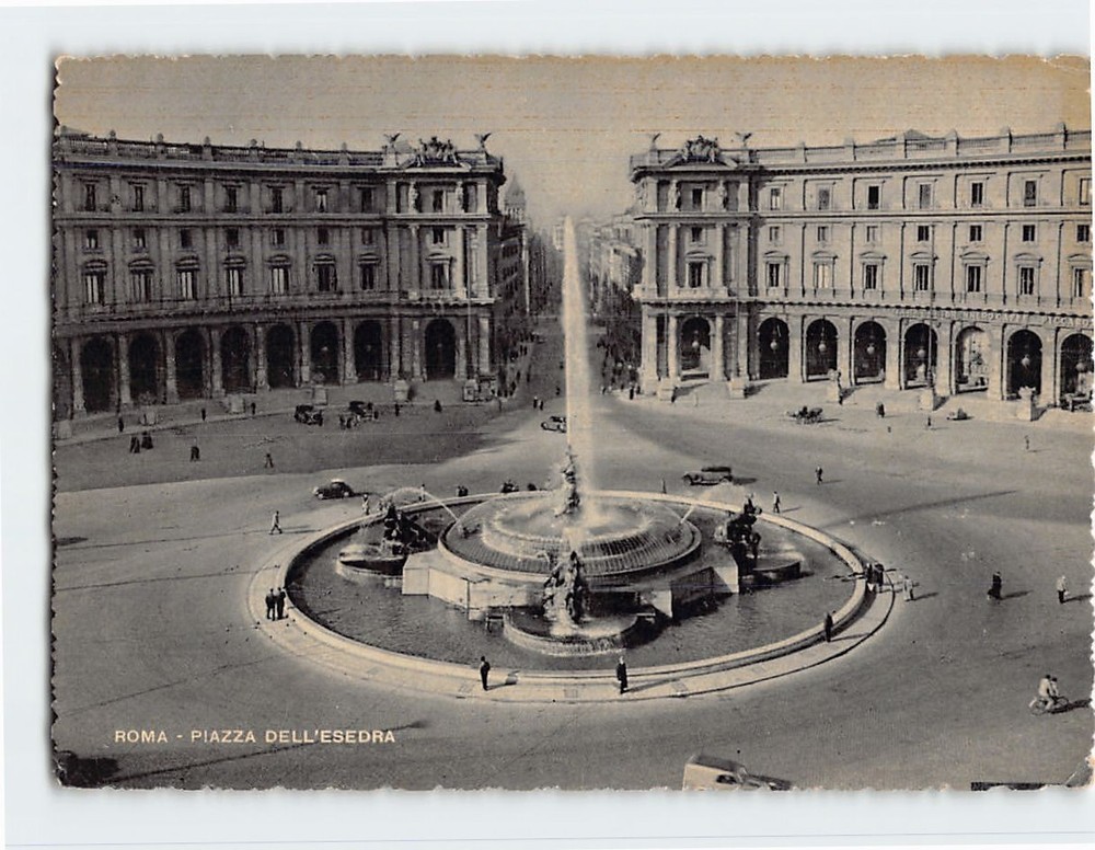 Postcard Piazza della Repubblica Rome Italy