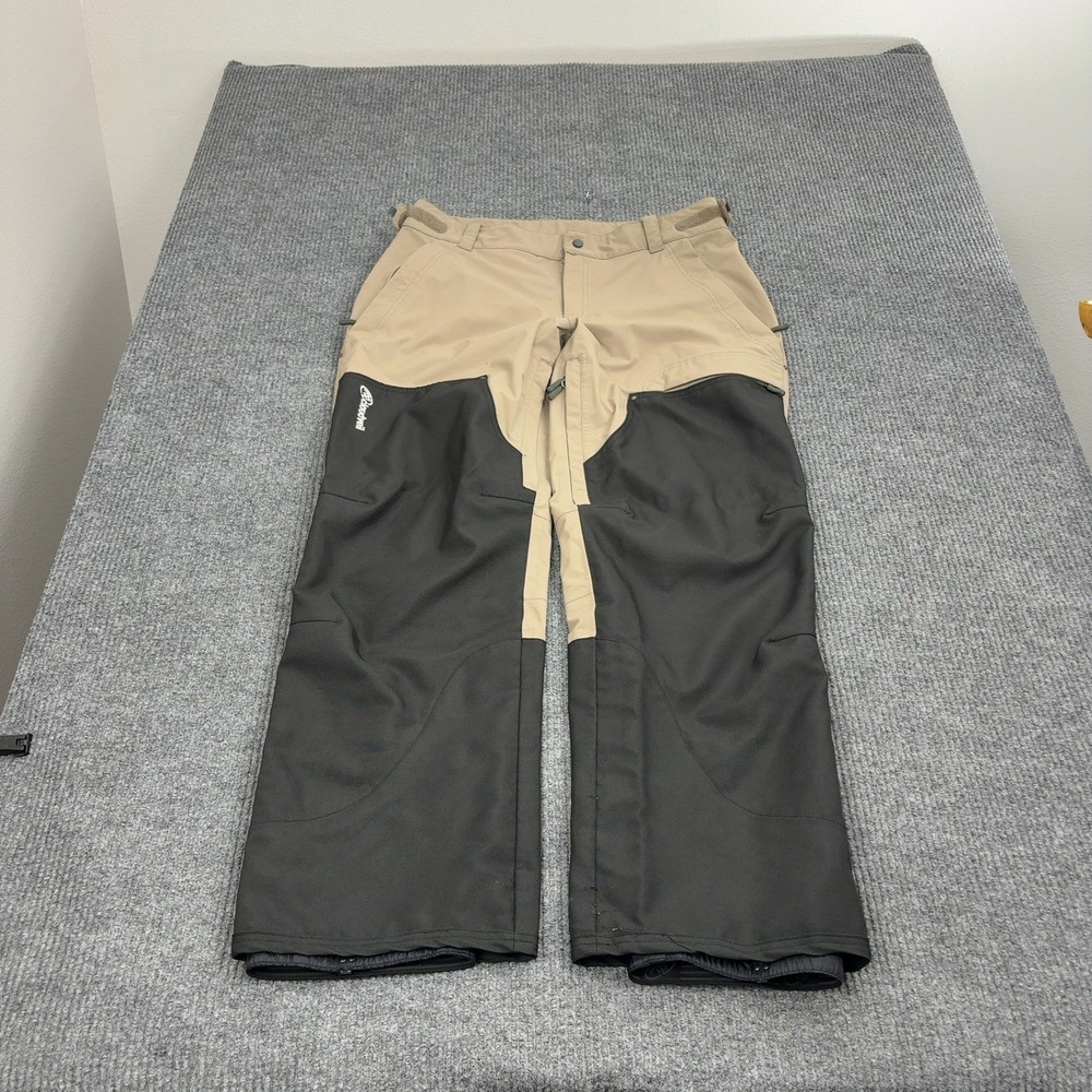 Cloudveil Snow Pants Mens L Tan Nylon Colorblock Gorpcore Ski Snowboard Pants