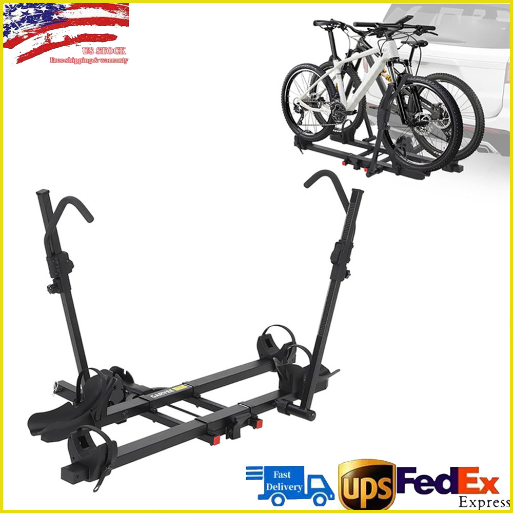 200 LBS Hitch Bike Rack, 2 E-Bike Racks with 2'' Receiver, Bike Rack for Car