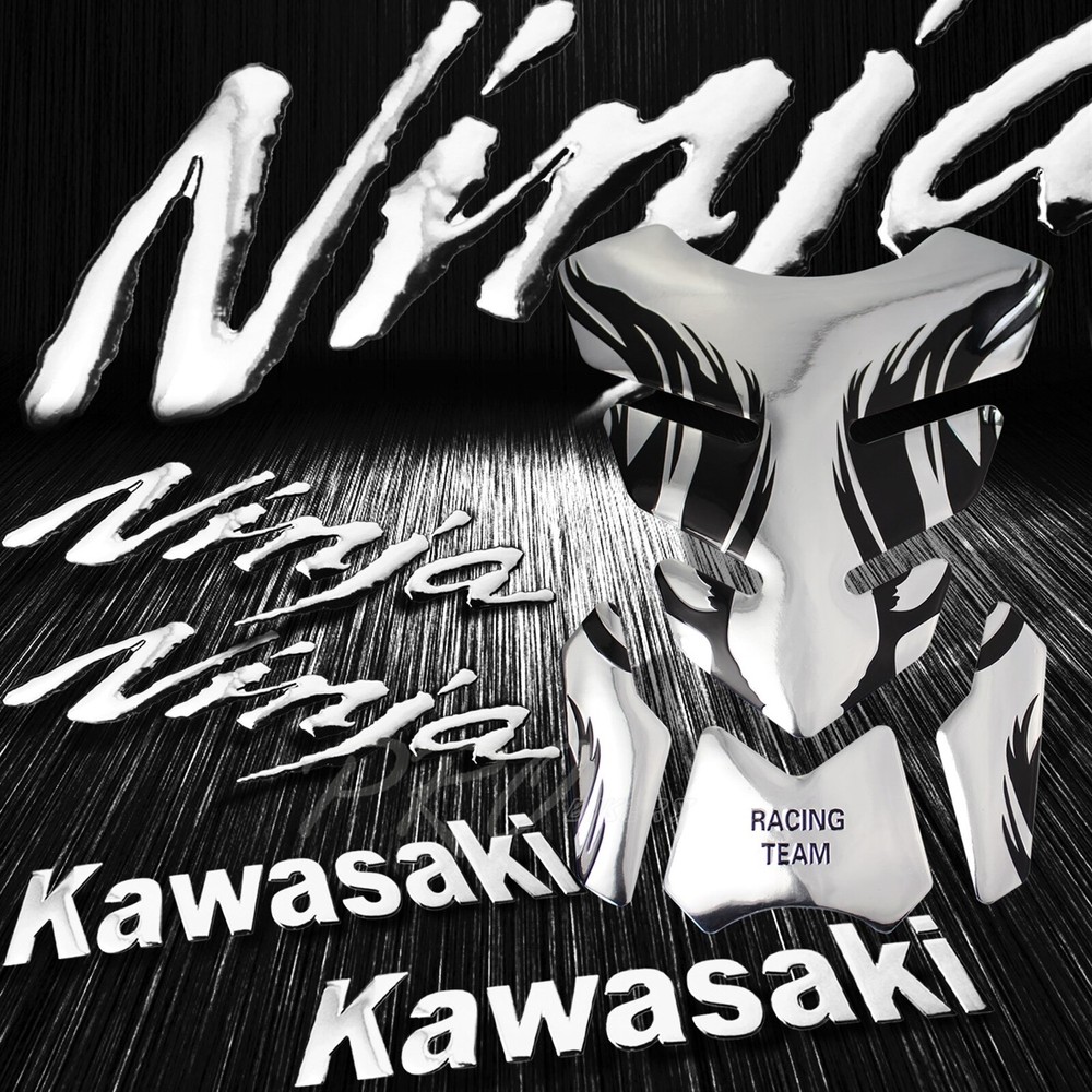 Chrome Tribal Fire Fuel Tank Pad+6