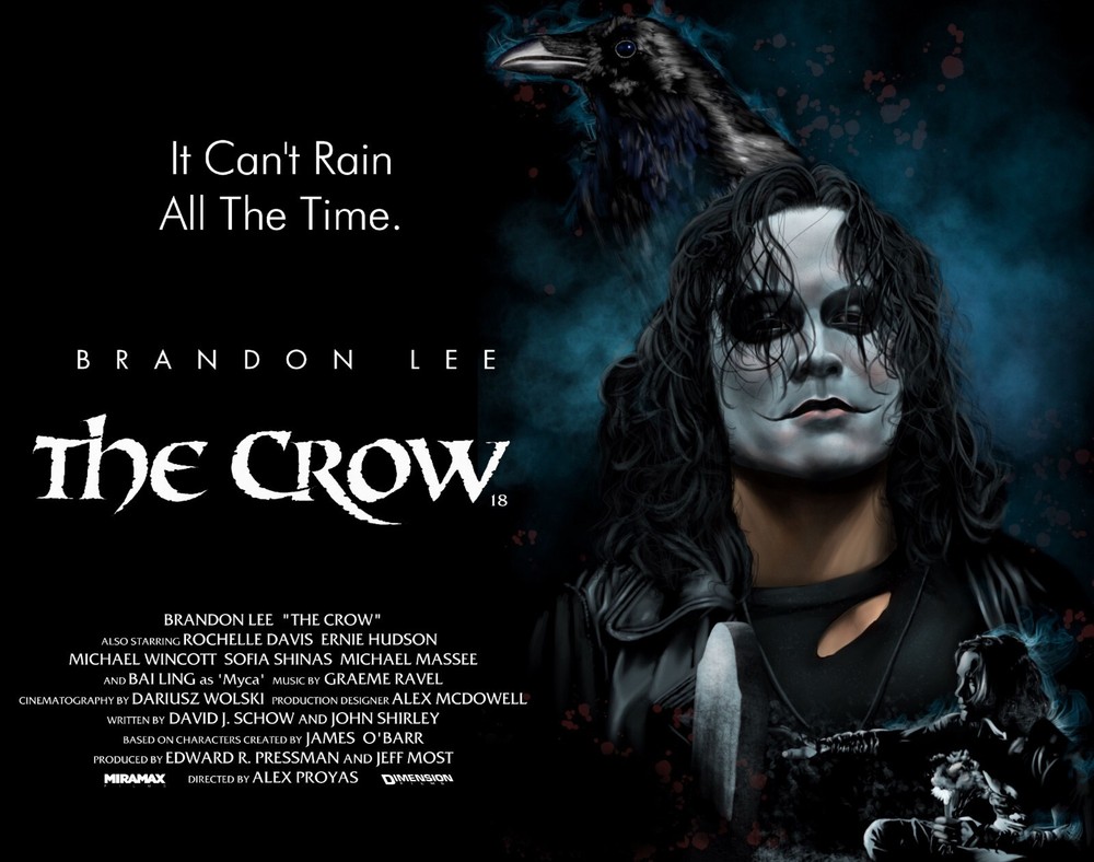 THE CROW 1994  Quad poster print 30x40