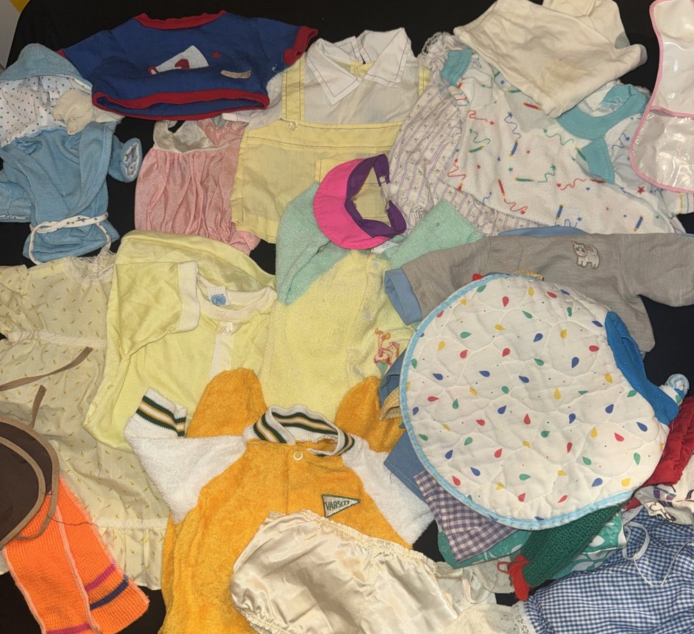 Vintage mixed lot of baby clothing and doll clothes & Accessories 90s 80s