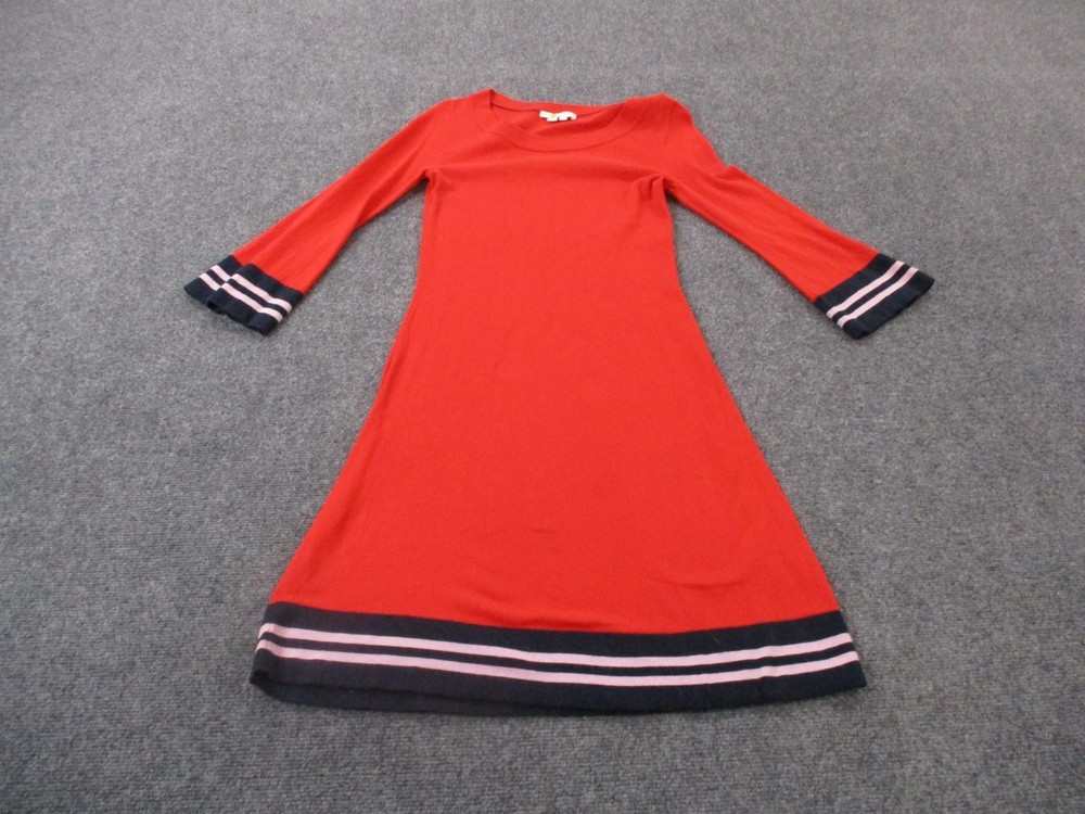 Boden Dress Womens 4 Orange Wool Sweater Stretch Classic Preppy Modern Casual