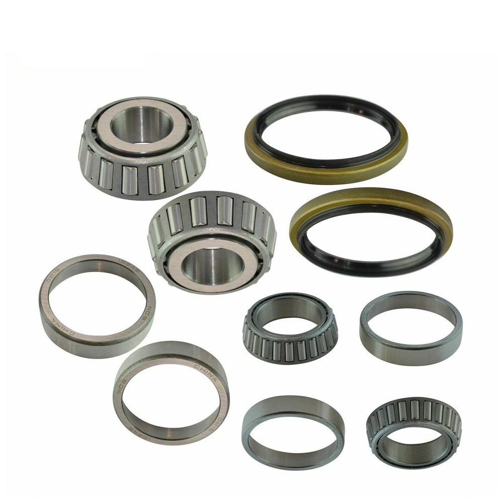 8-pc Inner & Outer Wheel Bearing Race w/Seal Kit LH RH For Ford Truck