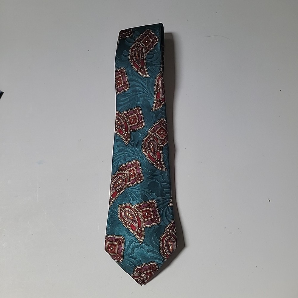 Don Loper Beverly Hills Neck Tie Mens One Size Paisley 100% Silk Classic Necktie