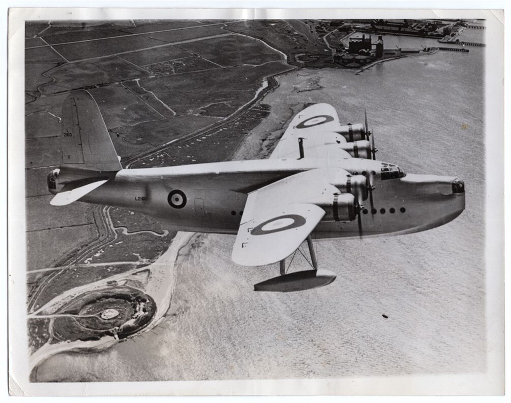 1938 RAF Sunderland Flying Boat L2160 at Felixstowe Suffolk England News Photo