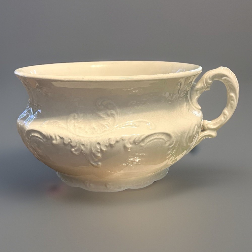 Antique Knowles Taylor And Knowles Oregon Whit Victorian Ironstone Chamber Pot