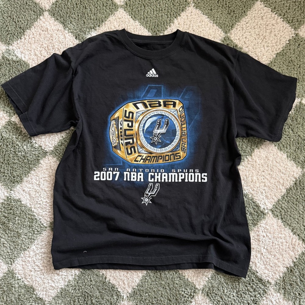 Vintage Adidas 2007 San Antonio Spurs NBA Finals Champions shirt Mens XL