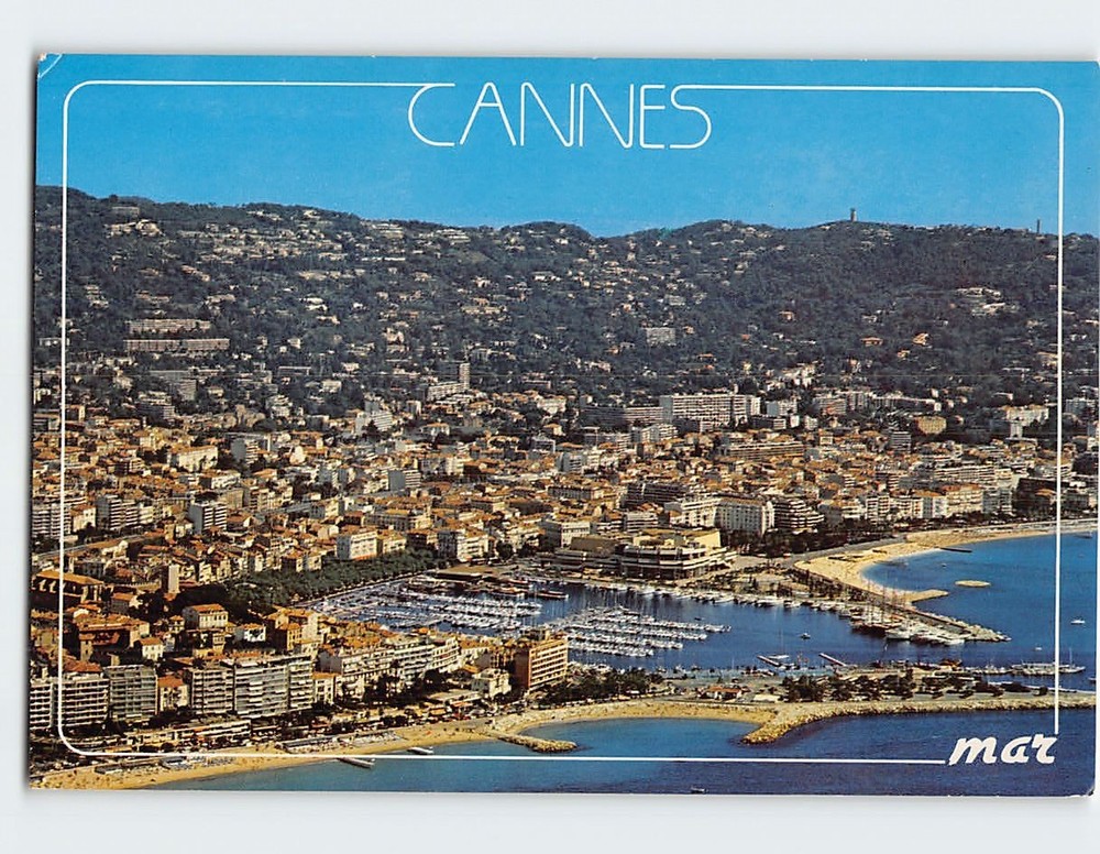 Postcard Aerial View Cannes France