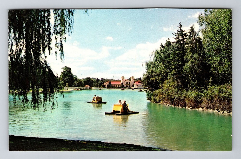 Denver CO-Colorado, City Park Lake, Bandstand Pavilion Vintage Postcard