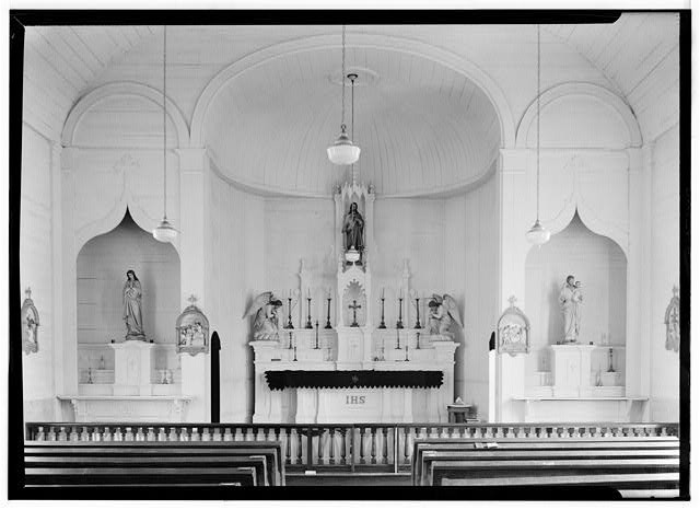 Church Interior Altar Statues 1900s Historic American Buildings Survey