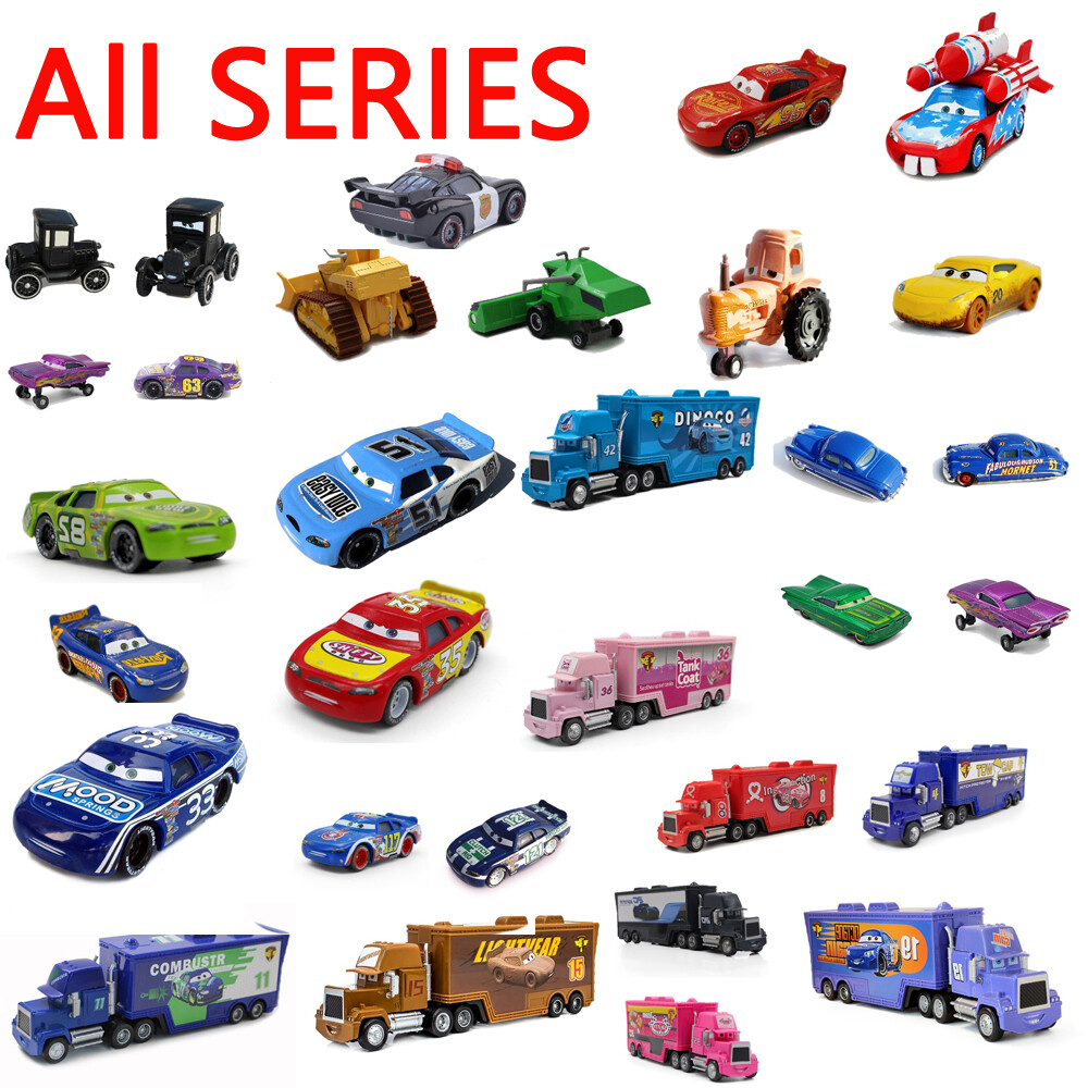 Disney Cars Pixar Lightning McQueen Mack Hauler Truck & Car Set Model Gift Toys