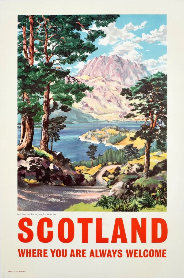 Visit Scotland Vintage Travel Poster Print
