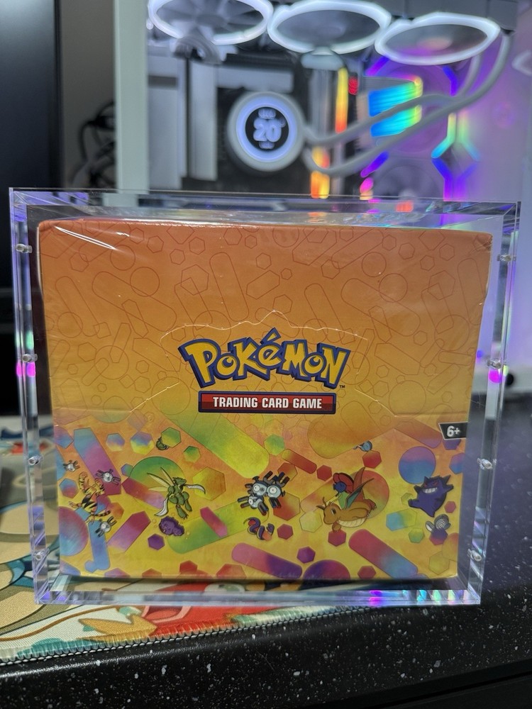 Pokemon TCG 151 MEW EN Mini Tin Display SEALED/NEW (10 Mini Tins) + Acrylic Case
