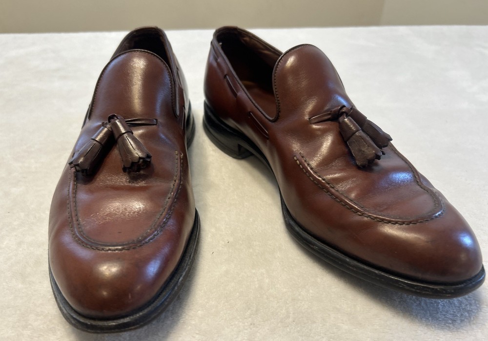 Allen Edmonds Men’s Shoes Size 10 D Brown Saratoga Tasseled Loafers Leather