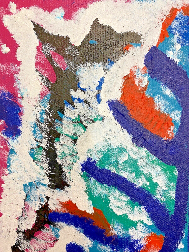 Abstract Original Artwork by Caroline Grace Studio 5x7x1 B2024F1 One-of-a-Kind-image