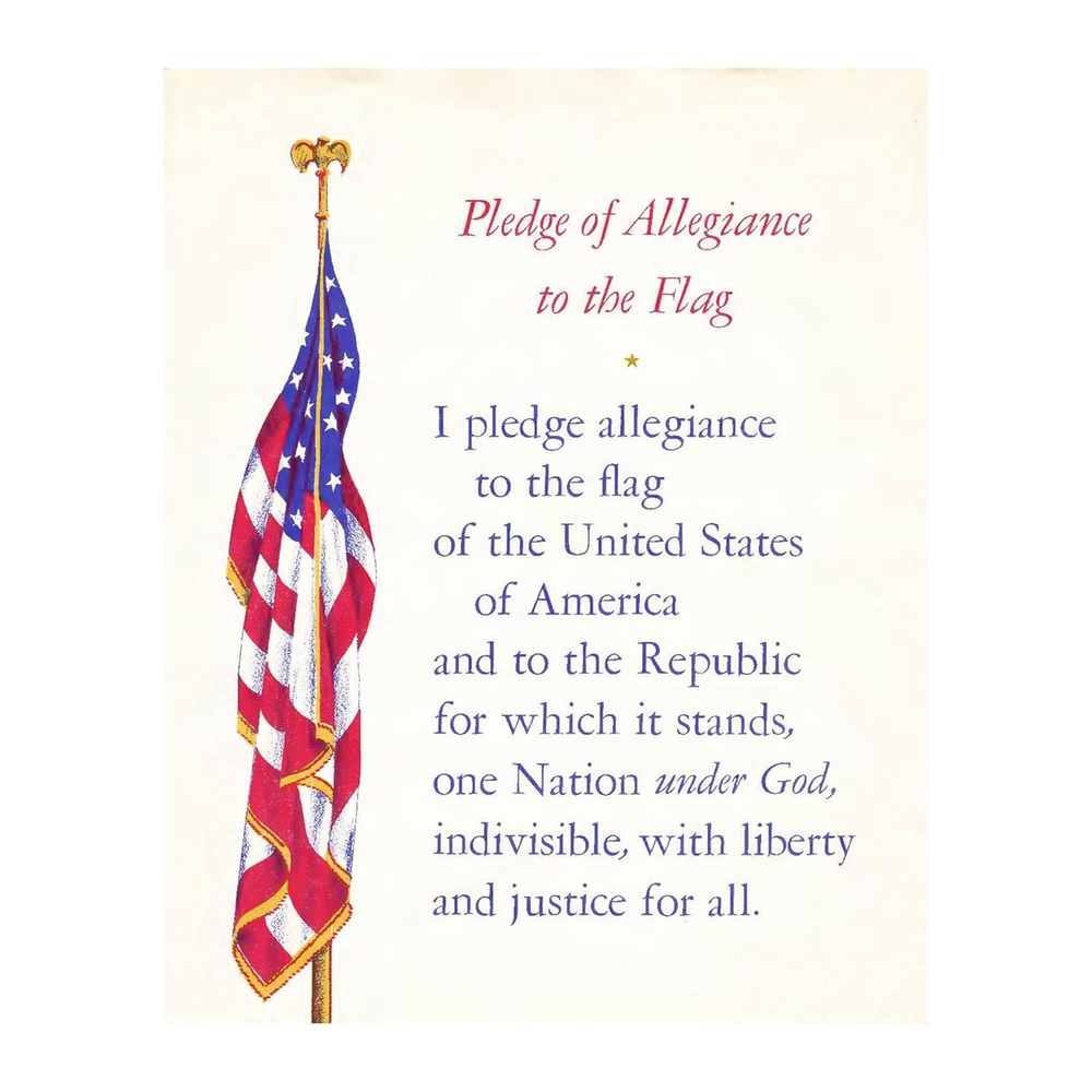 The Pledge of Allegiance - Patriotic Wall Art Poster, This Motivational Wall Dec