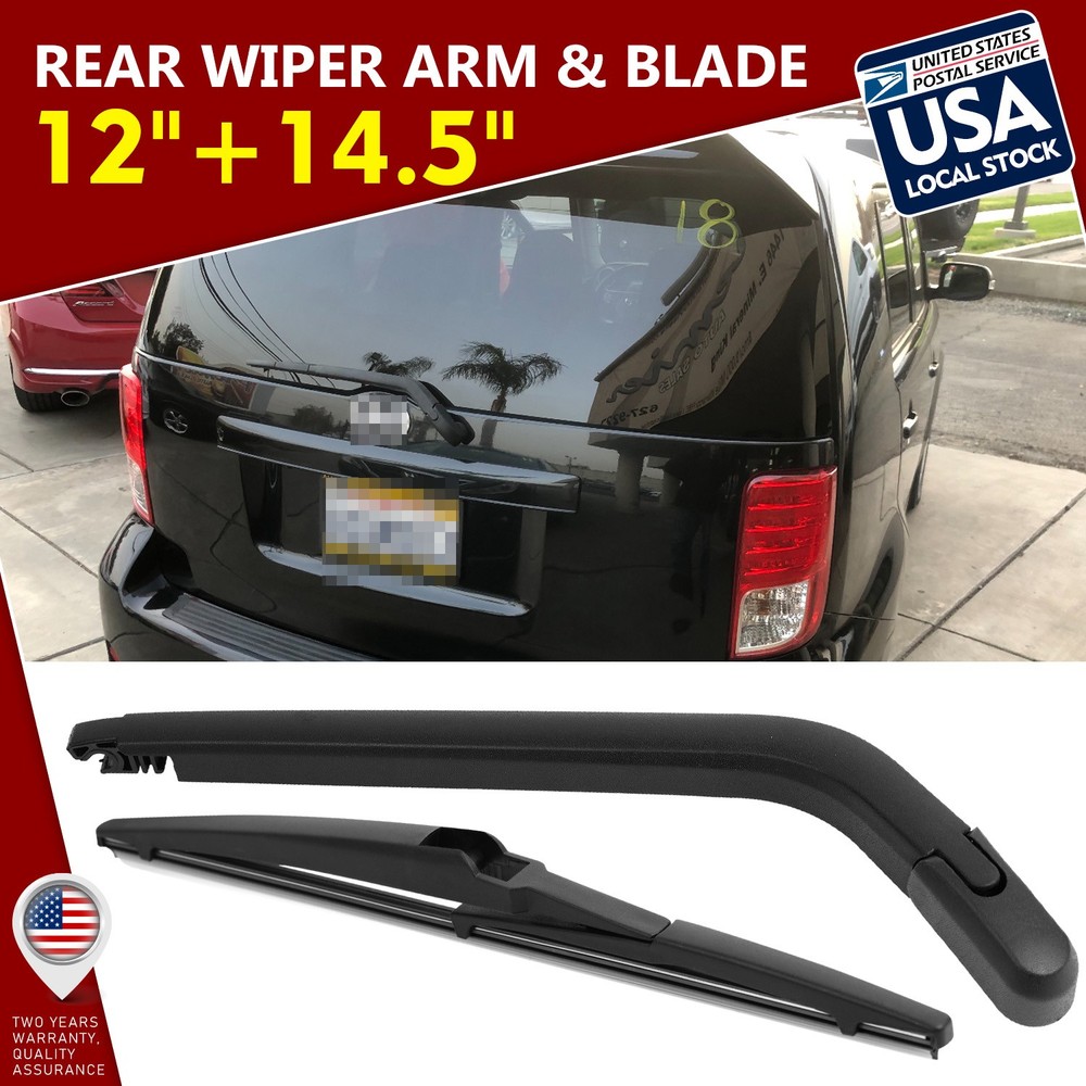 1 Set Waterproof/Durable 12''+14.5'' Rear Windshield Wiper Blade All Season Set