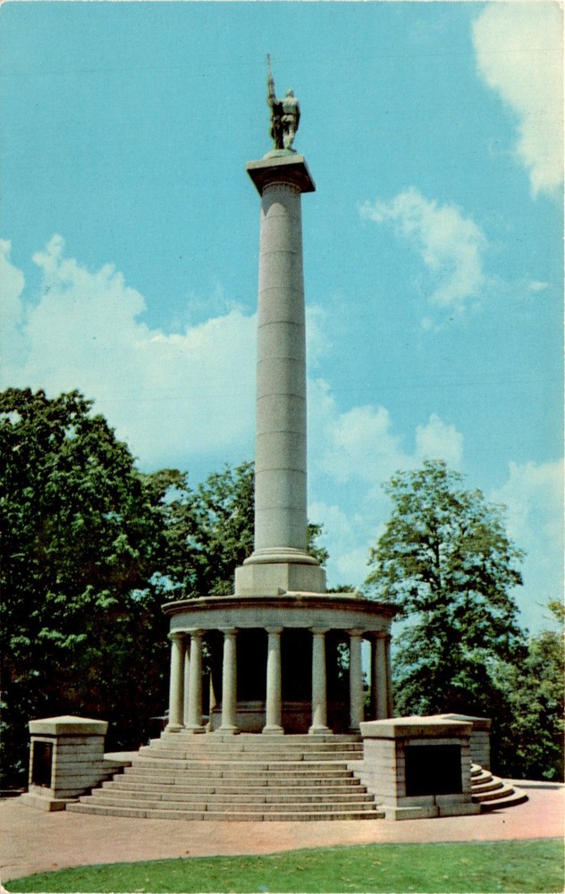NEW YORK MONUMENT, POINT PARK, LOOKOUT MOUNTAIN, TENNESSEE, CURTE Postcard