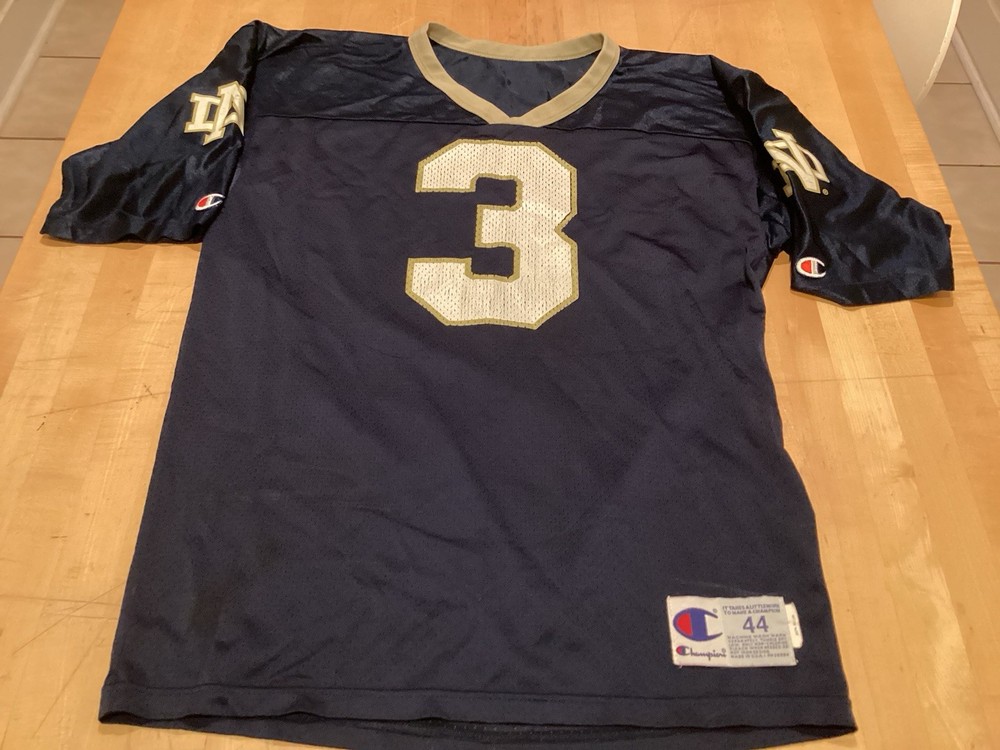 Vintage Joe Montana Notre Dame #3 NCAA Champion Jersey Size 44 USA Made