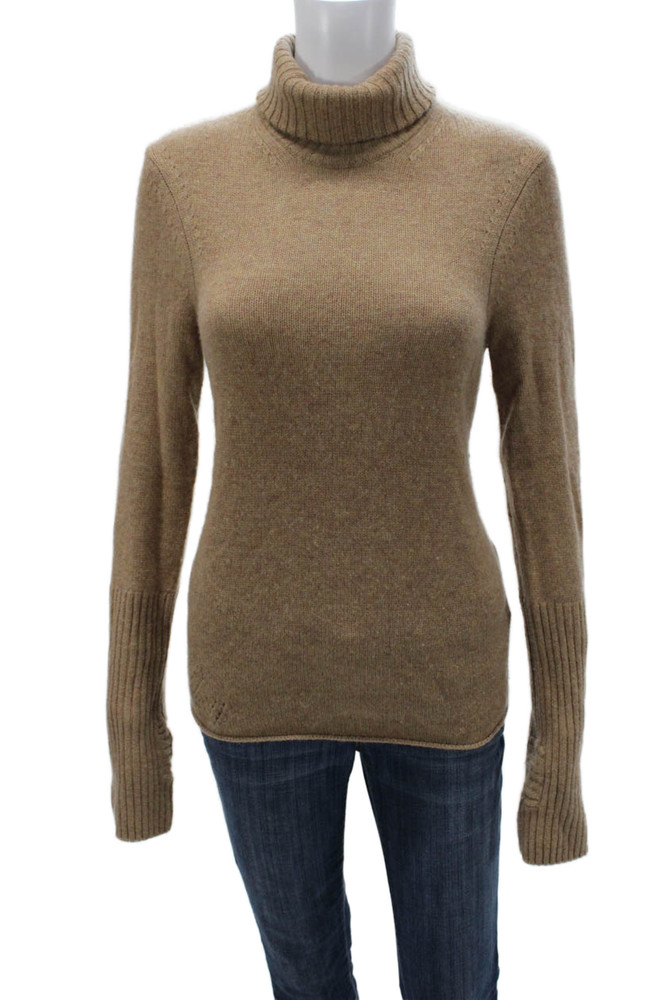 Zadig & Voltaire Womens Cashmere Turtleneck Pullover Beige Long Sleeve Size SFree Shipping in US $100+ Orders | $6.95 Orders Below