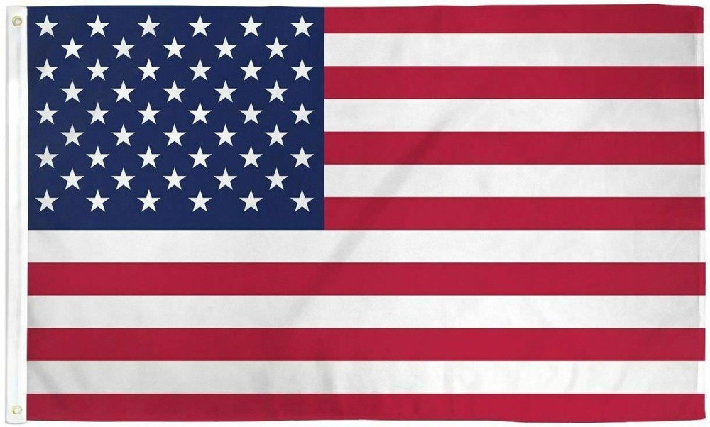 BIG US Flag 5x8 ft Polyester with Metal Grommets USA American America Stars 100D