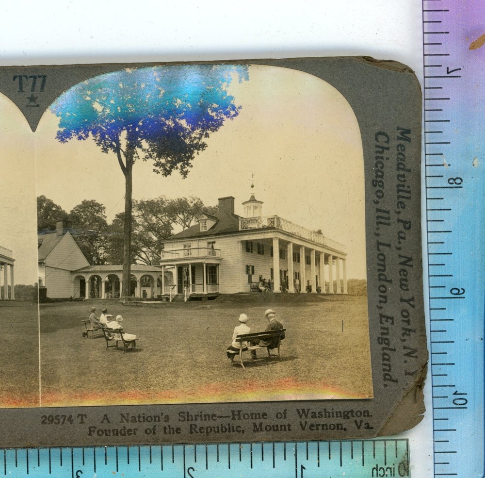 Nation's Pride Home of Washington Mount Vernon VA Virginia Keystone Stereoview