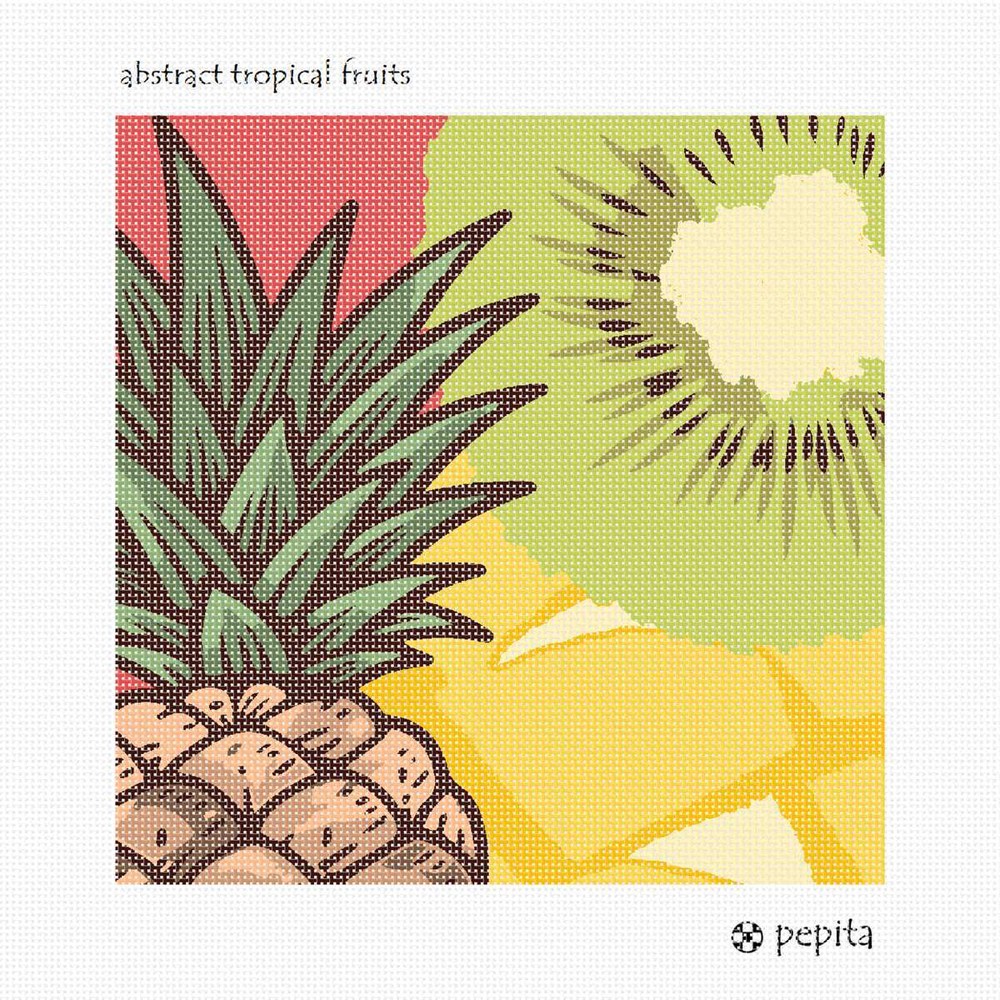 Abstract Tropical Fruits Needlepoint Kit or Canvas for Vibrant DIY Art Projects-image
