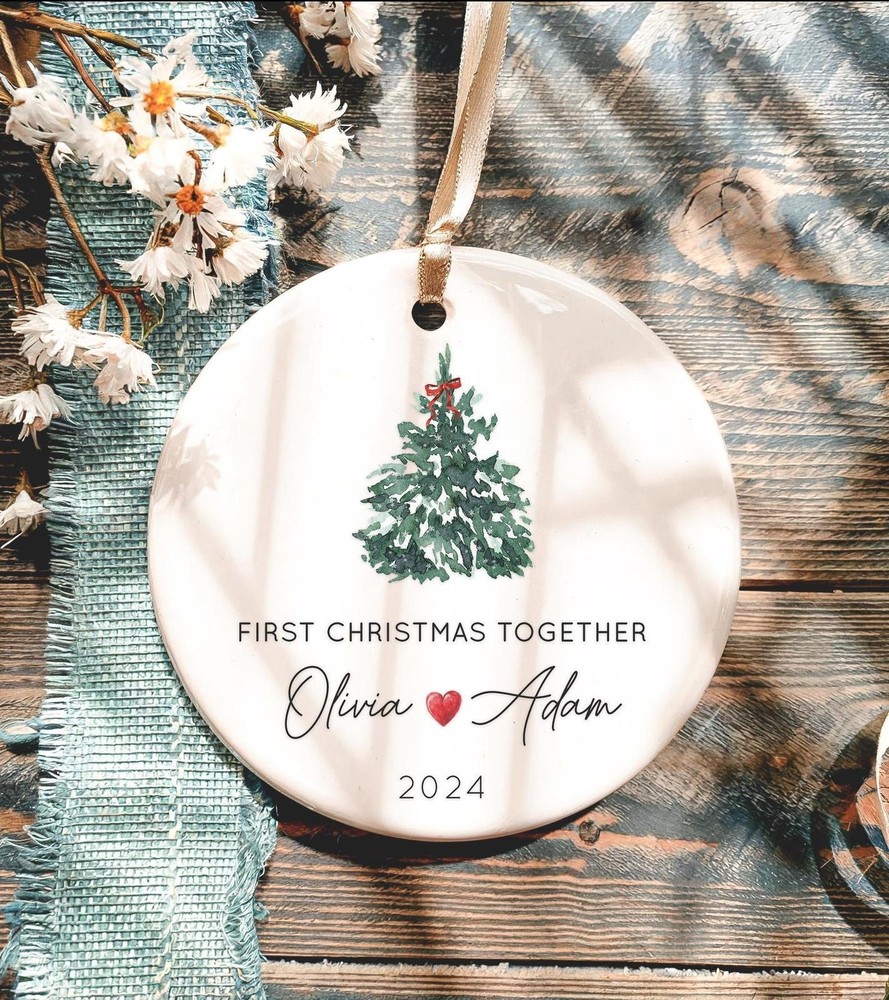 First Christmas Together Ornament Couple Names Ornament 2024